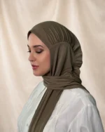 Rome Long Scarf - Olive - Image 2