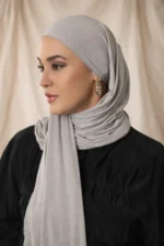 Bamboo Jersey Scarf - Grey - Image 2