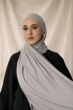 Bamboo Jersey Scarf - Grey - Image 3