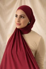 Bamboo Jersey Scarf - Bright Cherry