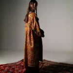Handcrafted Golden Silk Suzani Chapan - Image 3